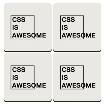 CSS is awesome, ΣΕΤ 4 Σουβέρ ξύλινα τετράγωνα (9cm)