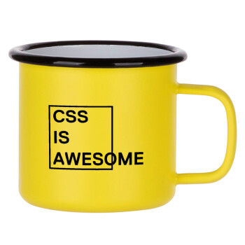 CSS is awesome, Metallic enamel MATT Yellow cup 360ml