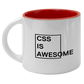 CSS is awesome, Κούπα κεραμική 400ml Λευκή/Κόκκινη