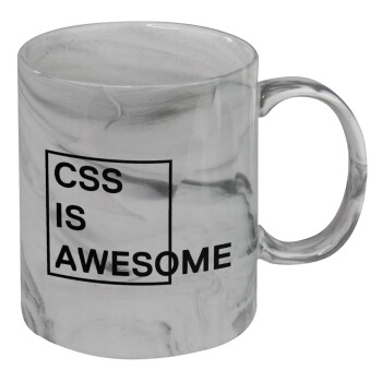 CSS is awesome, Mug ceramic marble style, 330ml