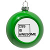 Green Christmas tree ornament bauble 8cm