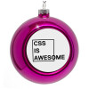 Purple Christmas tree ornament bauble 8cm