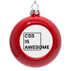 Red Christmas tree ornament bauble 8cm