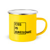 Yellow Enamel Metallic Cup 360ml