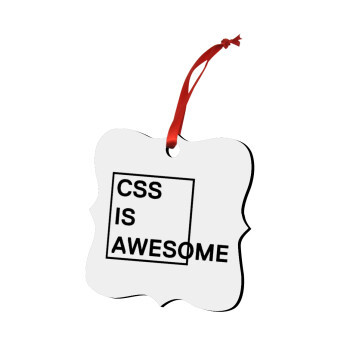 CSS is awesome, Christmas ornament polygon wooden 7.5cm