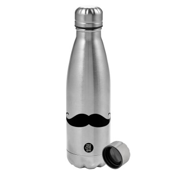 moustache, Metallic water bottle, stainless steel, 750ml