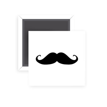 moustache, Μαγνητάκι ψυγείου τετράγωνο διάστασης 5x5cm
