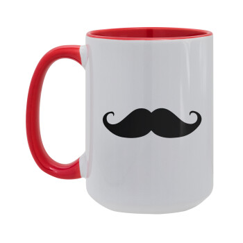 moustache, Κούπα Mega 15oz, κεραμική Κόκκινη, 450ml