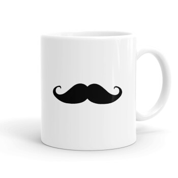 moustache, Ceramic coffee mug, 330ml (1pcs)