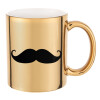 Mug ceramic, gold mirror, 330ml