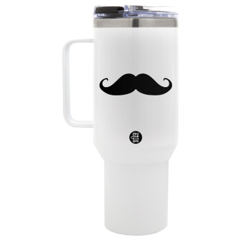 moustache, Mega Stainless steel Tumbler with lid, double wall 1,2L