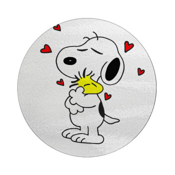 Snoopy Love, Επιφάνεια κοπής γυάλινη στρογγυλή (30cm)