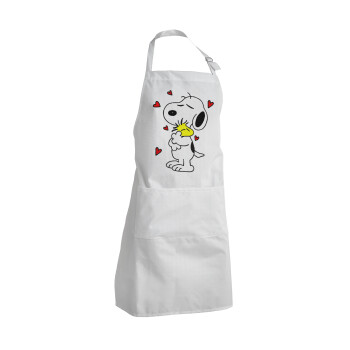 Snoopy Love, Adult Chef Apron (with sliders and 2 pockets)