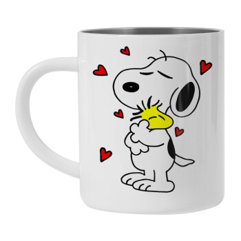 Snoopy Love, Mug Stainless steel double wall 300ml