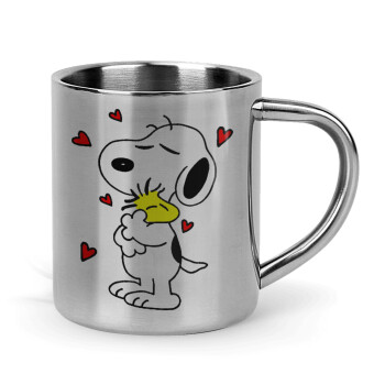Snoopy Love, Mug Stainless steel double wall 300ml