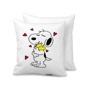 Snoopy Love, Sofa cushion 40x40cm includes filling