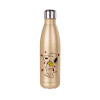 Glitter gold stainless steel thermos bottle, double-walled, 500ml