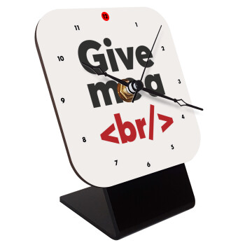 Give me a <br/>, Επιτραπέζιο ρολόι ξύλινο με δείκτες (10cm)
