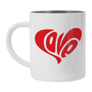 Love, Mug Stainless steel double wall 450ml