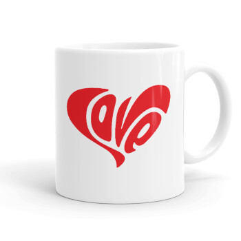 Love, Ceramic coffee mug, 330ml (1pcs)