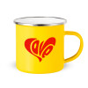 Yellow Enamel Metallic Cup 360ml