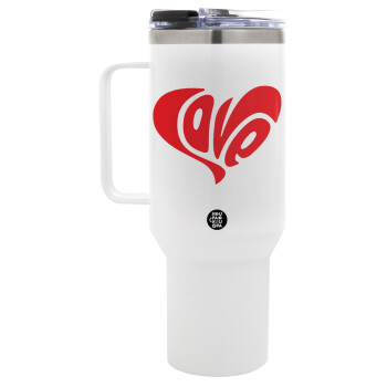 Love, Mega Tumbler με καπάκι, διπλού τοιχώματος (θερμό) 1,2L