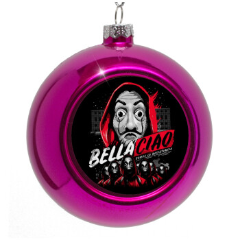 Bella Ciao  Somos La resistencia, Purple Christmas tree ornament bauble 8cm