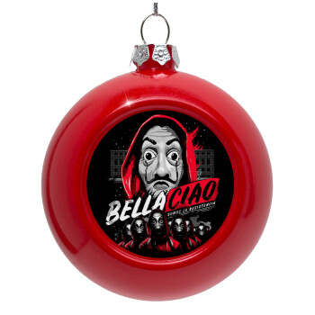 Bella Ciao  Somos La resistencia, Red Christmas tree ornament bauble 8cm