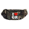 Unisex waist bag (banana) in Jungle camouflage color with 2 pockets