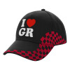 Adult Cap RACING Ultimate Black/Red, (100% COTTON DRILL, ADULT, UNISEX, ONE SIZE)