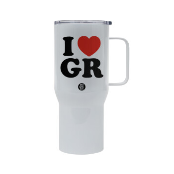 I Love GR, Mega Stainless steel Tumbler with lid, double wall 750L