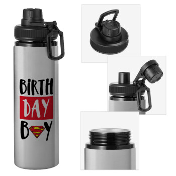 Birth day Boy (superman), Metallic water bottle with safety cap, 850ml aluminum