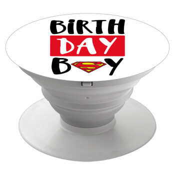 Birth day Boy (superman), Phone Holders Stand  White Hand-held Mobile Phone Holder