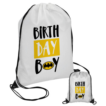 Birth day Boy (batman), Τσάντα πουγκί με μαύρα κορδόνια (1 τεμάχιο)