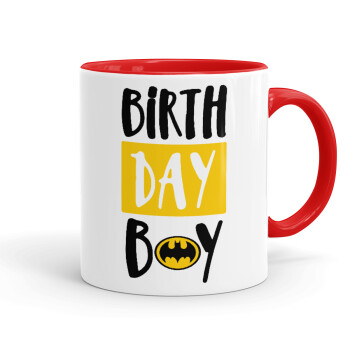 Birth day Boy (batman), Mug colored red, ceramic, 330ml