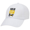 Adult Baseball Cap White 5-panel (POLYESTER, ADULT, UNISEX, ONE SIZE)