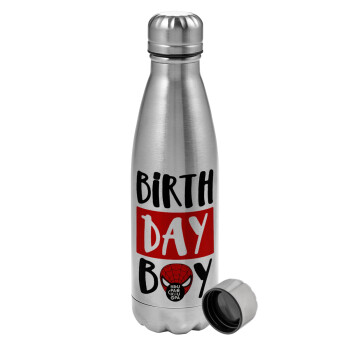 Birth day Boy (spiderman), Metallic water bottle, stainless steel, 750ml