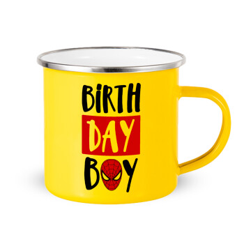 Birth day Boy (spiderman), Yellow Enamel Metallic Cup 360ml