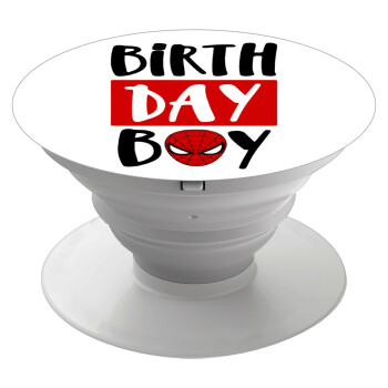 Birth day Boy (spiderman), Phone Holders Stand  White Hand-held Mobile Phone Holder