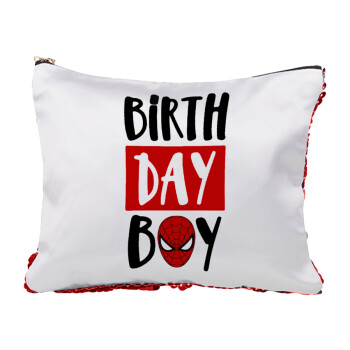 Birth day Boy (spiderman), Red sequin cosmetic bag