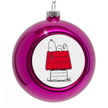 Το σπίτι του snoopy, Purple Christmas tree ornament bauble 8cm