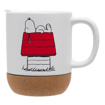 Το σπίτι του snoopy, Ceramic coffee mug Cork (MAT), 330ml (1pcs)