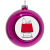 Purple Christmas tree ornament bauble 8cm