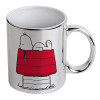 Mug ceramic, silver mirror, 330ml