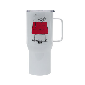 Το σπίτι του snoopy, Mega Stainless steel Tumbler with lid, double wall 750L