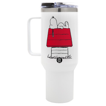 Το σπίτι του snoopy, Mega Tumbler με καπάκι, διπλού τοιχώματος (θερμό) 1,2L