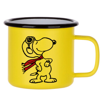 Snoopy ο πιλότος, Metallic enamel MATT Yellow cup 360ml