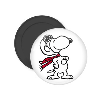 Snoopy ο πιλότος, Μαγνητάκι ψυγείου στρογγυλό διάστασης 5cm