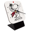 Quartz Wooden table clock with hands (10cm)