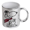 Mug ceramic, silver mirror, 330ml